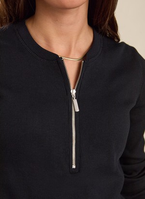 Baukjen Essentials Organic Long Sleeve Zip Top from Baukjen