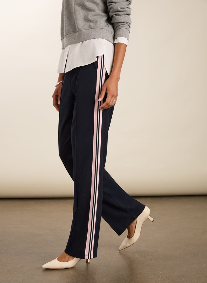 Marjorie Side Stripe Ponte Trousers from Baukjen