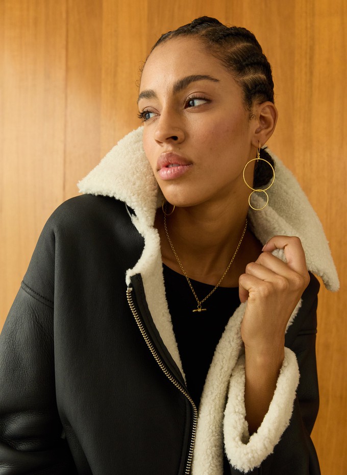 Carey Shearling Aviator Jacket from Baukjen