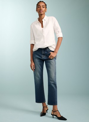 Baukjen Organic Denim Crop Straight Leg Jeans from Baukjen