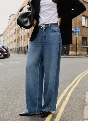 Leonor Tie Front Wide Leg Jeans from Baukjen
