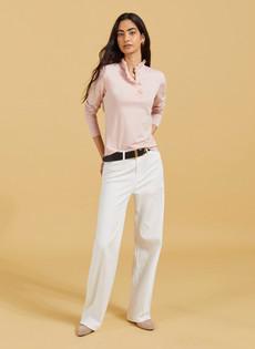 Organic Stretch Cotton Pocket Wide Leg Jeans via Baukjen