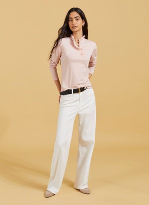 Organic Stretch Cotton Pocket Wide Leg Jeans from Baukjen