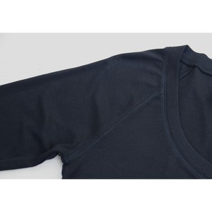 V-Neck Long Sleeve Top in Organic Pima from B.e Quality