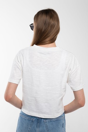 White Nature Embroidery T-Shirt from Bee & Alpaca