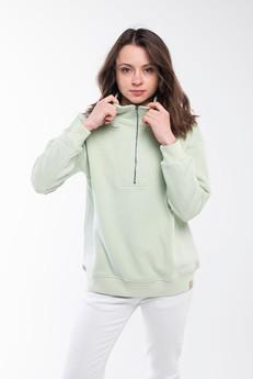 Zipped Neck Sweatshirt via Bee & Alpaca