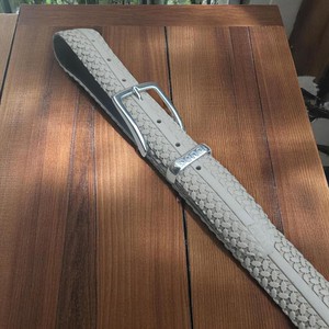 Soigneur White – Upcycled Fietsband Riem | 3,5 cm from BENDL