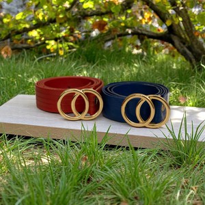 Blauwe Upcycled Brandslang Ceinturen – Field Chic (3 cm) from BENDL