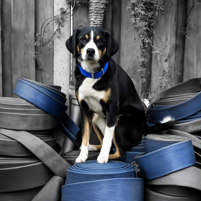  Blaffer – Blauwe hondenhalsband van brandslang from BENDL