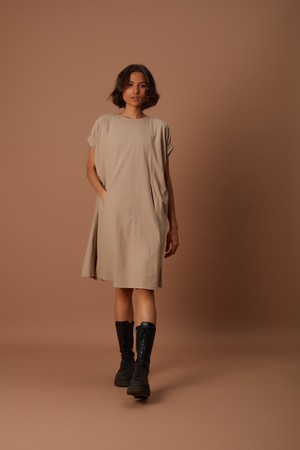 Clara Dress Beige from Bhoomi