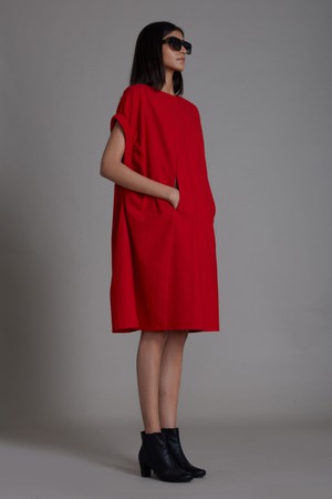 Clara Dress Red from Bhoomi