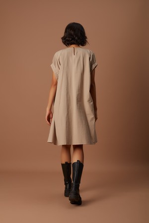 Clara Dress Beige from Bhoomi