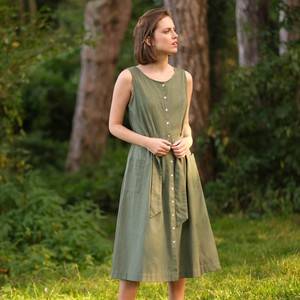 Margot Linen Sleeveless Dress from BIBICO