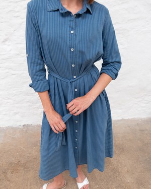 Rita Denim Striped Shirt Dress from BIBICO