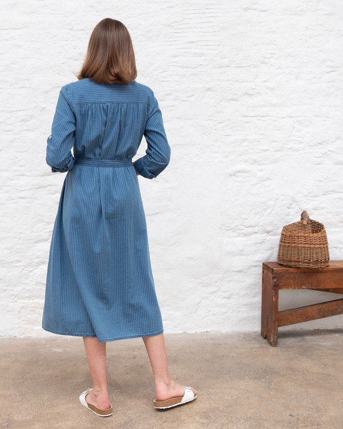 Rita Denim Striped Shirt Dress from BIBICO