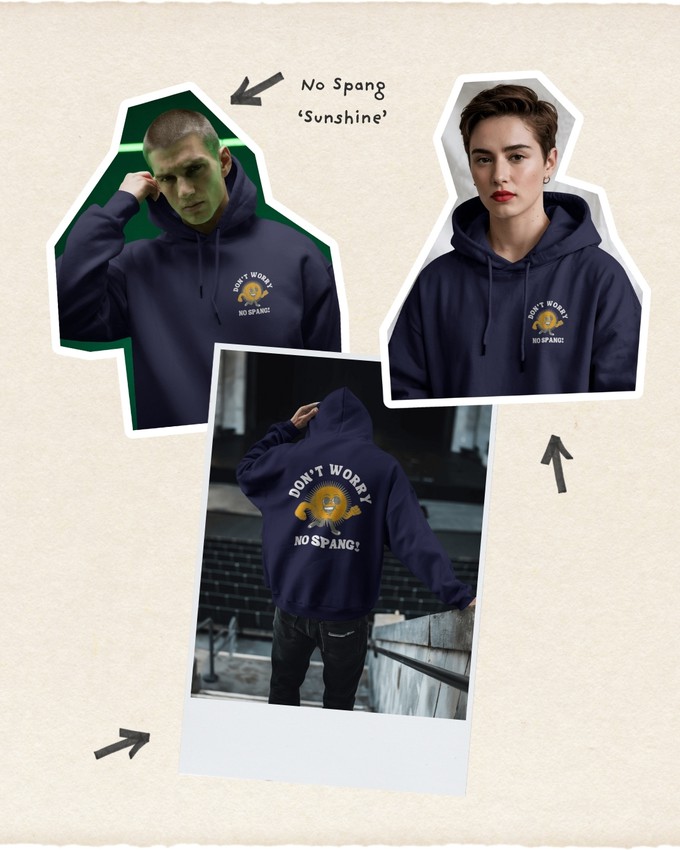 No Spang Sunshine Hoodie Navy from BLL THE LABEL