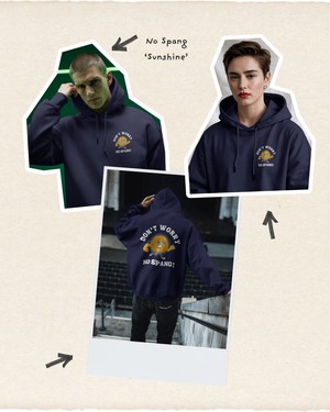No Spang Sunshine Hoodie Navy from BLL THE LABEL