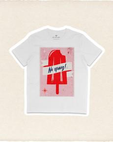 T-shirt No Spang – Popsicle Wit via BLL THE LABEL