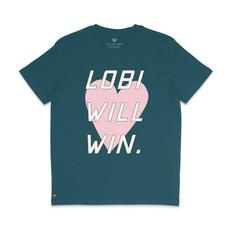 T-shirt Lobi Will Win Rustiekgroen van BLL THE LABEL