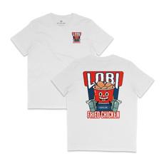 Lobi Food Fried Chicken T-shirt Wit via BLL THE LABEL