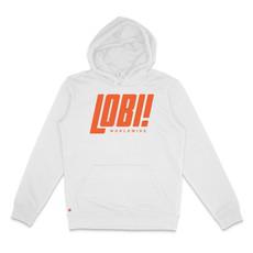 Hoodie Lobi Worldwide Italic White via BLL THE LABEL