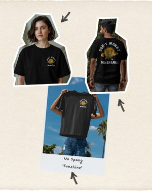 No Spang Sunshine T-shirt Black from BLL THE LABEL