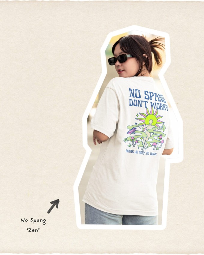 T-shirt No Spang – Zen Wit from BLL THE LABEL