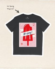 T-shirt No Spang! Dropzwart via BLL THE LABEL