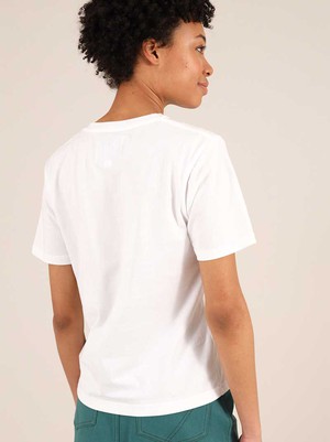 Social Distance Tee, Organic Cotton, in White from blondegonerogue