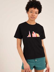 London Skyline Tee, Organic Cotton, in Black via blondegonerogue