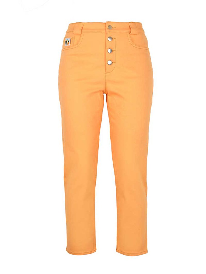 Rogue Crop Leg Jeans, Organic Cotton, in Peach Orange from blondegonerogue