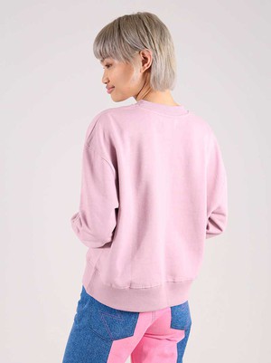 Disco Trip Embroidered Sweatshirt, Organic Cotton, in Ash Pink from blondegonerogue