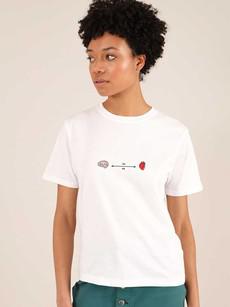 Social Distance Tee, Organic Cotton, in White via blondegonerogue