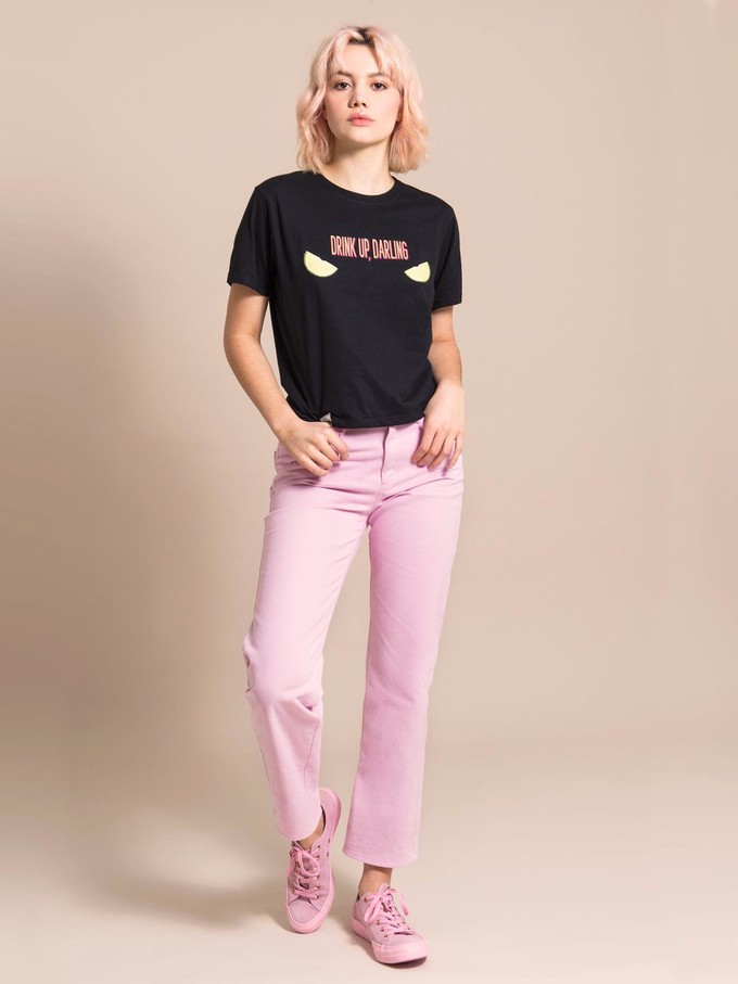 Classic Mom Jeans, Upcycled Cotton, in Pink from blondegonerogue