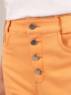 Rogue Crop Leg Jeans, Organic Cotton, in Peach Orange from blondegonerogue