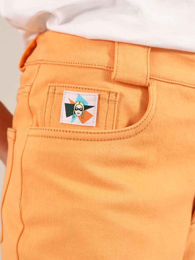 Rogue Crop Leg Jeans, Organic Cotton, in Peach Orange from blondegonerogue