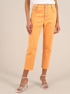 Rogue Crop Leg Jeans, Organic Cotton, in Peach Orange via blondegonerogue