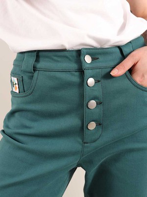 Rogue Crop Leg Jeans, Organic Cotton, in Green from blondegonerogue