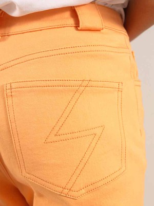 Rogue Crop Leg Jeans, Organic Cotton, in Peach Orange from blondegonerogue