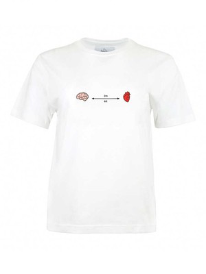 Social Distance Tee, Organic Cotton, in White from blondegonerogue