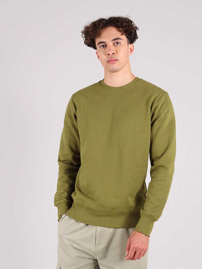 The OG Mens Sweatshirt, Organic Cotton, in Khaki Green from blondegonerogue