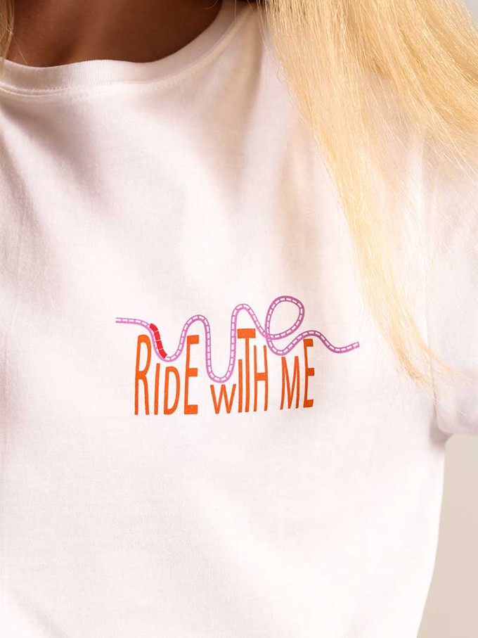 Roller Coaster Tee, Organic Cotton, in White from blondegonerogue