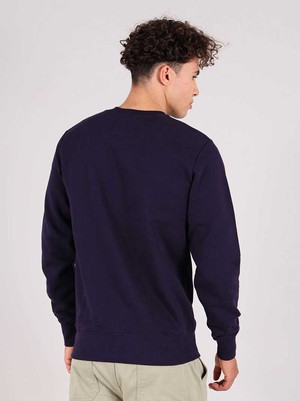 Disco Cult Embroidered Mens Sweatshirt, Organic Cotton, in Navy from blondegonerogue