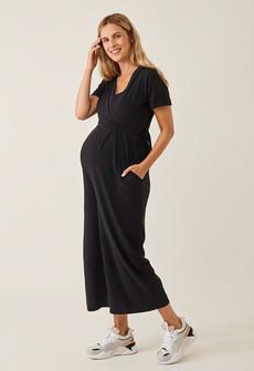 Maternity jumpsuit with nursing access via Boob Design