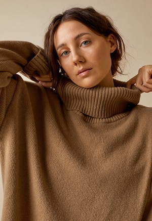 Oversized wool sweater with nursing access from Boob Design