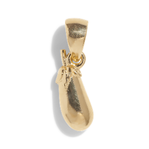 THE EGGPLANT PENDANT - Solid 14k yellow gold from Bound Studios