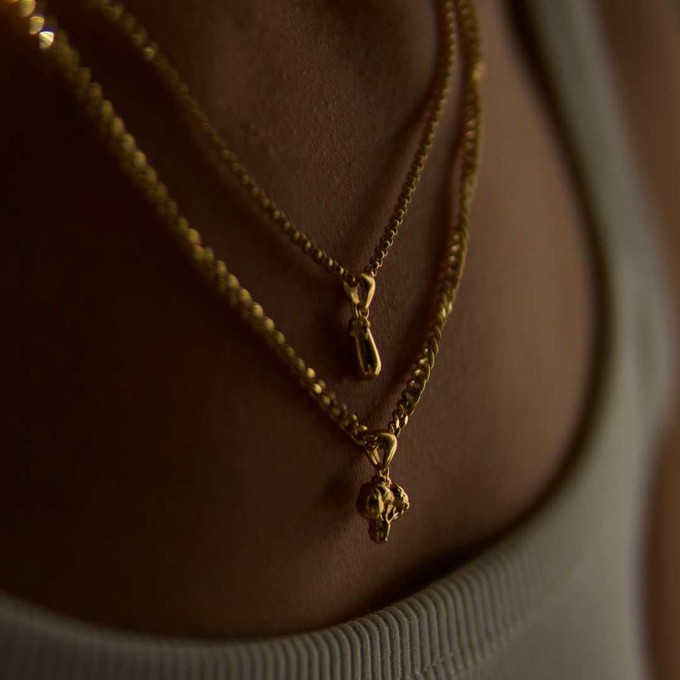 THE EGGPLANT PENDANT - Solid 14k yellow gold from Bound Studios