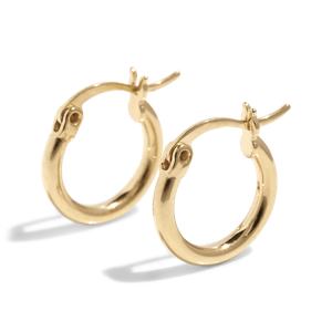 THE BASE HOOP SMALL - 18k gold plated from Bound Studios