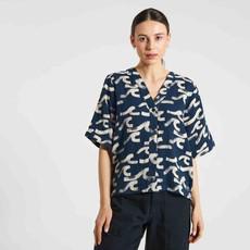 Odense blouse - waves navy via Brand Mission
