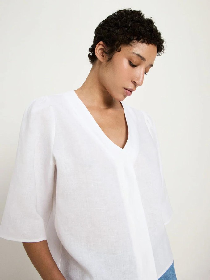 Blouse met v-hals - white from Brand Mission